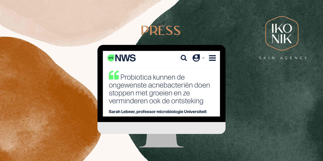 In de pers via VRT nieuws: waarom probiotica doeltreffende zijn bij oa acne en puistjes. Probiotica zijn veilige bacteriën die ongewenste acné bacteriën doen stoppen met groeien.