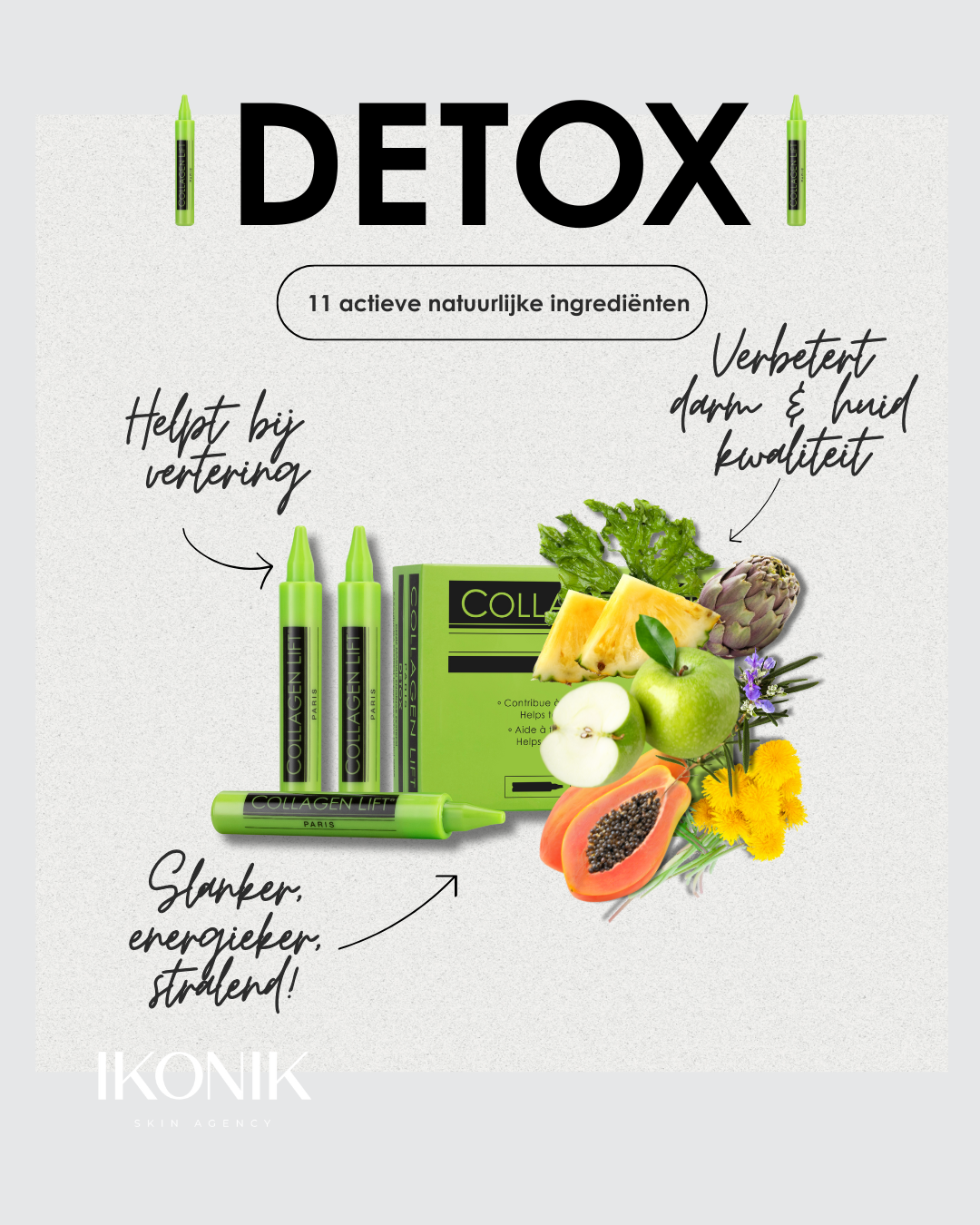 Collagen Lift DETOX – natuurlijke ingrediënten voor een betere vertering - Collagen Lift Paris